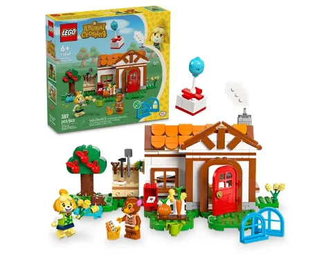 High - Quality Solid Wooden Building Blocks with Magnetic Inserts for Added StabilityIsabelle's House Visit