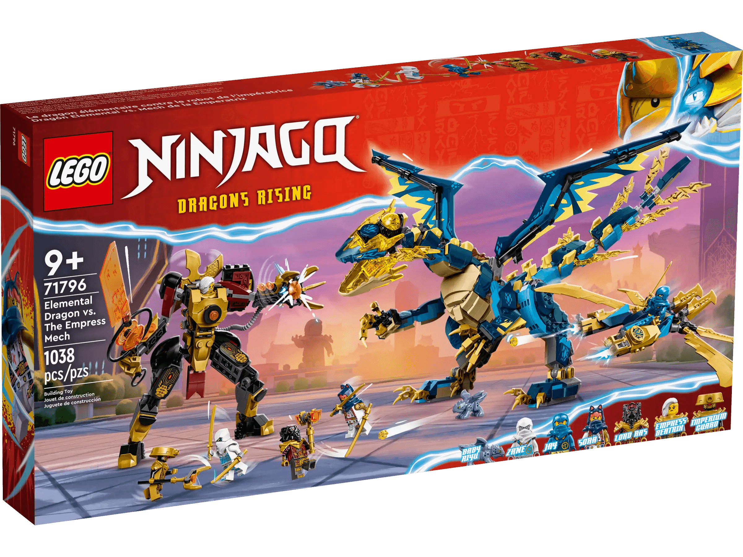 Eco - Friendly Wooden Building Blocks with a Castle - Building ThemeLEGO 71796 Ninjago Elemental Dragon vs. The Empress Mech