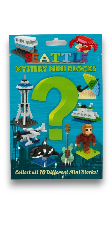 Natural Wood Building Blocks with a Space - Exploration Play Set ThemeSeattle Mystery Mini Blocks