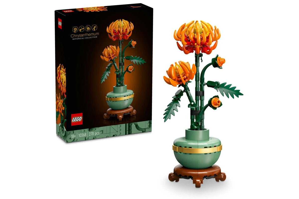 Solid Wood Building Blocks with Removable Parts for Customizable CreationsLEGO Botanicals Chrysanthemum 10368