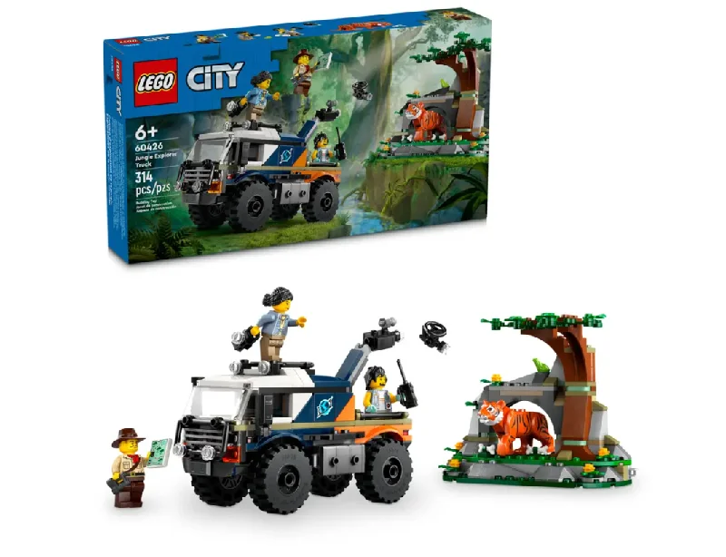 Natural Wood - Grain Colored Building Blocks for a Rustic - Looked Play SetJungle Explorer Off-Road Truck