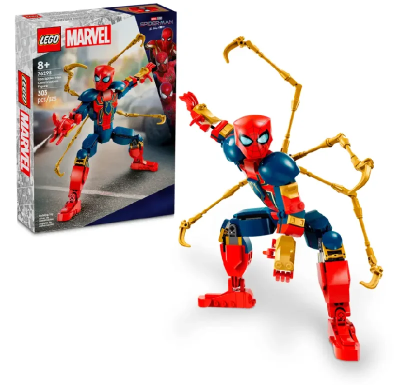 Sustainable Solid Wood Building Blocks with a Musical Instrument DesignIron Spider-Man Construction Figure