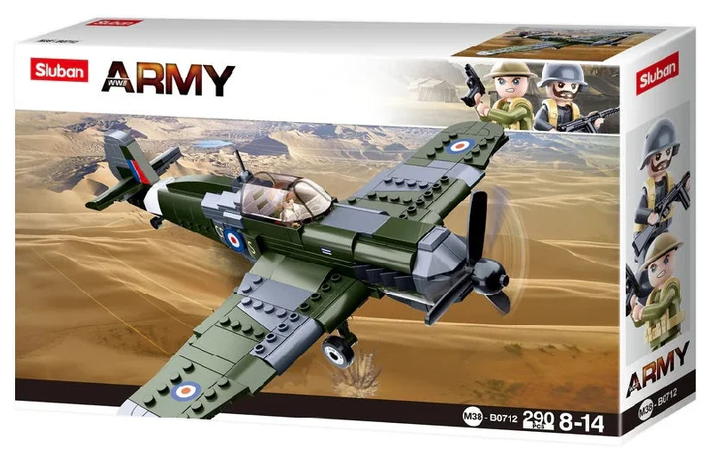 Eco - Friendly Wooden Building Blocks with a Castle - Building ThemeSLUBAN WW2 PLANE SPITFIRE