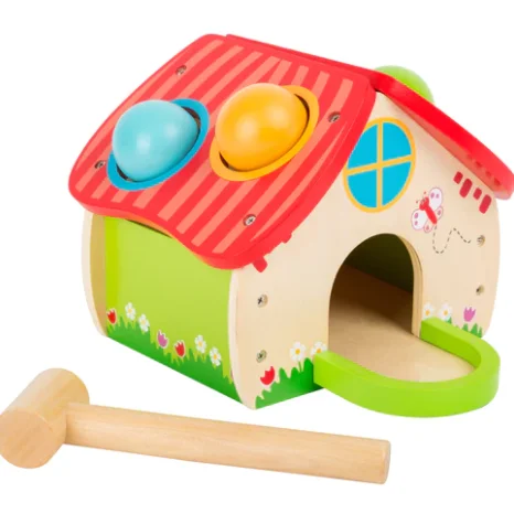 Natural Finish Wooden Building Blocks with a Carry - Case for Easy StorageHammering House is