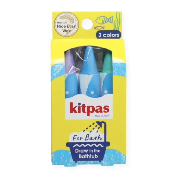 Rice Wax Kitpas for Bath set of 3 (purple, blue, green)