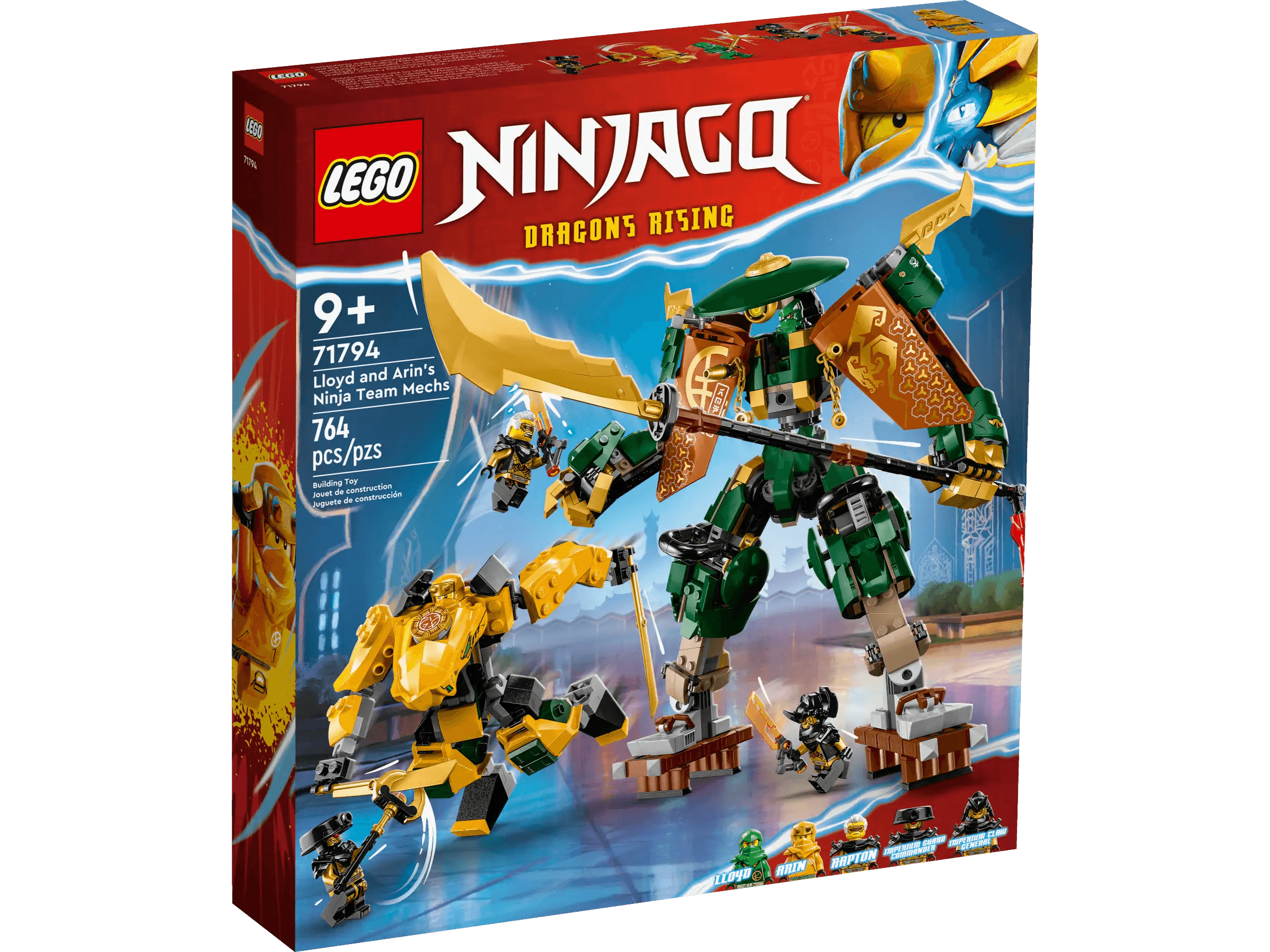 Eco - Friendly Solid Wood Building Blocks with Smooth Edges for Safe ConstructionLEGO 71794 Ninjago Lloyd and Arin's Ninja Team Mechs