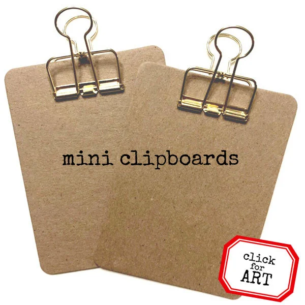 Hand - Made Wooden Painting Apron Hooks for a Rustic Studio Look2 Mini Clipboards