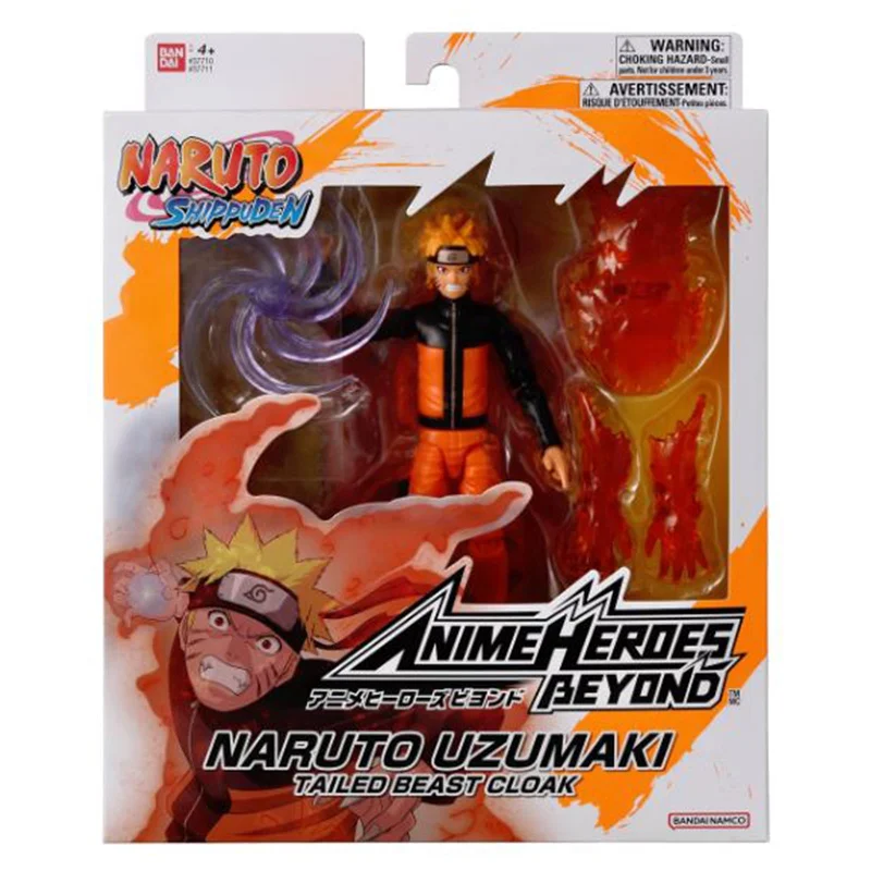 Anime Naruto Uzumaki Action Figure in Sage Mode with Multiple Hand SealsBandai Anime Heroes Beyond Naruto Shippuden Naruto Uzumaki Tailed Beast Cloak Action Figure