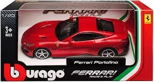 Battery - Powered Miniature Train for Indoor Home Layouts with Sound EffectsBburago Signature  Ferrari Portofino Box Plexi  Diecast Model  1:43 Car - Red