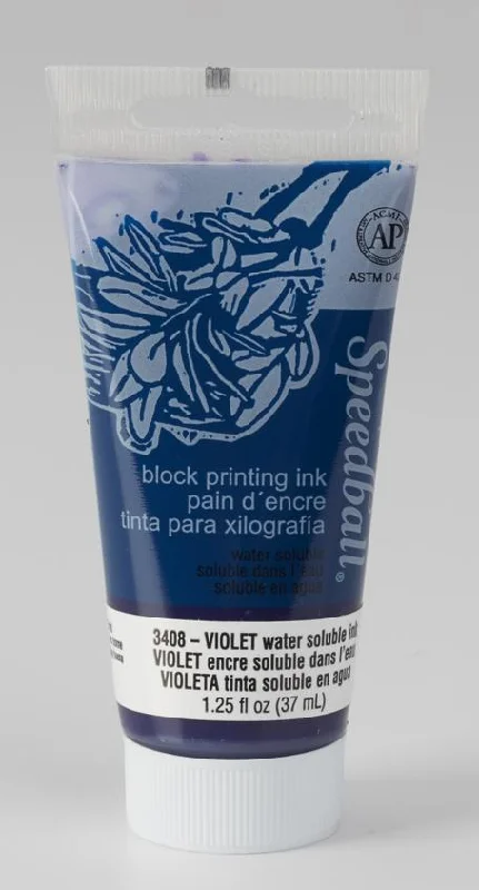 Hand - Carved Wooden Stencils for Intricate Patterns in Handicraft ProjectsBlock Ink 37ml- Violet