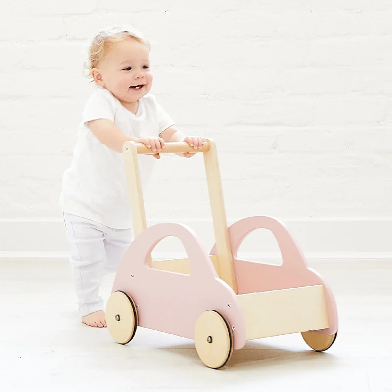 Solid Wood Stacking Cups with Different Sizes for Sensory Play and Motor SkillsBubble Push Car