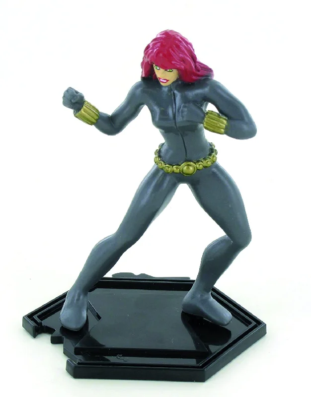 Sonic the Hedgehog Action Figure with Super - Speed Base and Ring CollectiblesComansi Black Widow Figurine - 9 cm