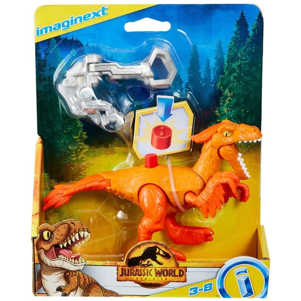 Transformers Optimus Prime Action Figure with Convertible Vehicle Mode and Battle AxeFisher-Price Imaginext Jurassic World Dominion Basic Dinosaur Pyroraptor