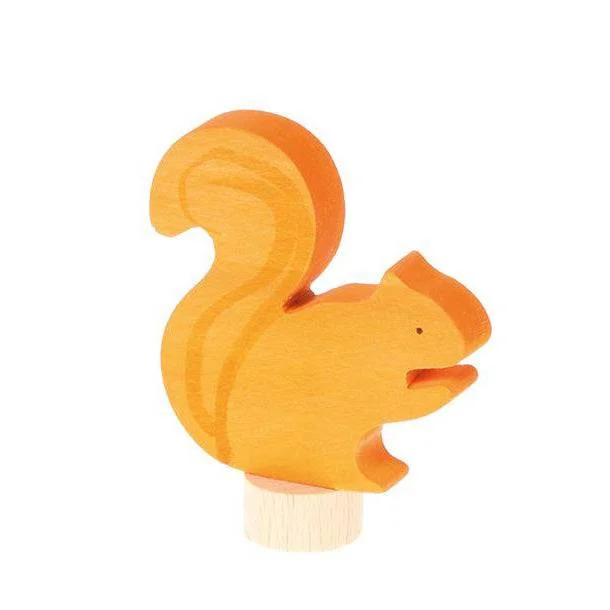 Sustainable Wood Marble Run Set with Multiple Tracks and Marble StorageBirthday Ring Decoration - Squirrel