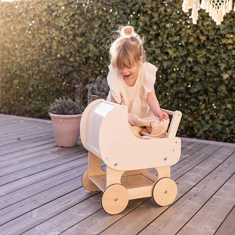 Solid Wood Construction Toy Set with Nuts, Bolts, and Tools for DIY ProjectsJaBaDaBaDo Doll Wagon