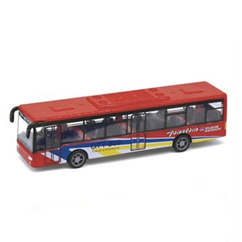 Die - Cast Model of a London Double - Decker Bus with Detailed Interior and ExteriorMagni Bus With Pull Back - Red