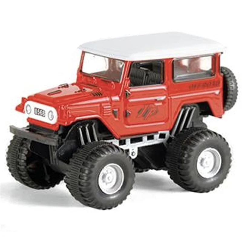 Die - Cast Model of a Military Jeep with Camouflage Paint and Weapon AccessoriesMagni Monster Truck - Red