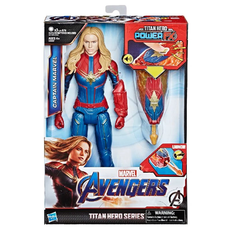 Minecraft Steve Action Figure with Crafting Table and PickaxeMarvel Avengers Titan Hero Power FX Figure - Captain Marvel