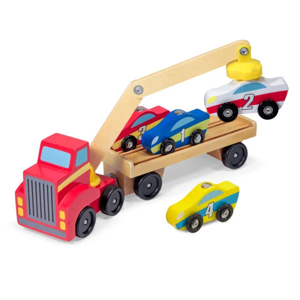 Natural Wood Jigsaw Puzzle of a Scenic Landscape for Relaxing HobbiesMelissa & Doug Wooden Car Loader