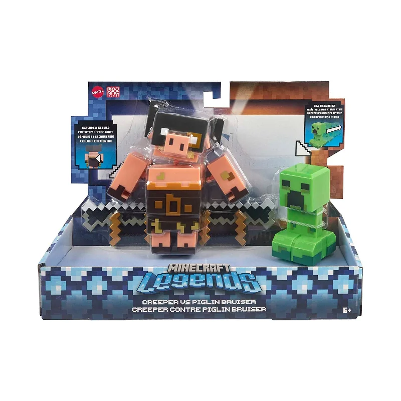 Anime Naruto Uzumaki Action Figure in Sage Mode with Multiple Hand SealsMinecraft Legends Creeper Vs Piglin Bruiser Action Figure Set