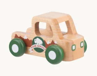 Eco - Friendly Wooden Building Blocks Set with Magnetic Connectors for Creative ConstructionMini Park Service Car