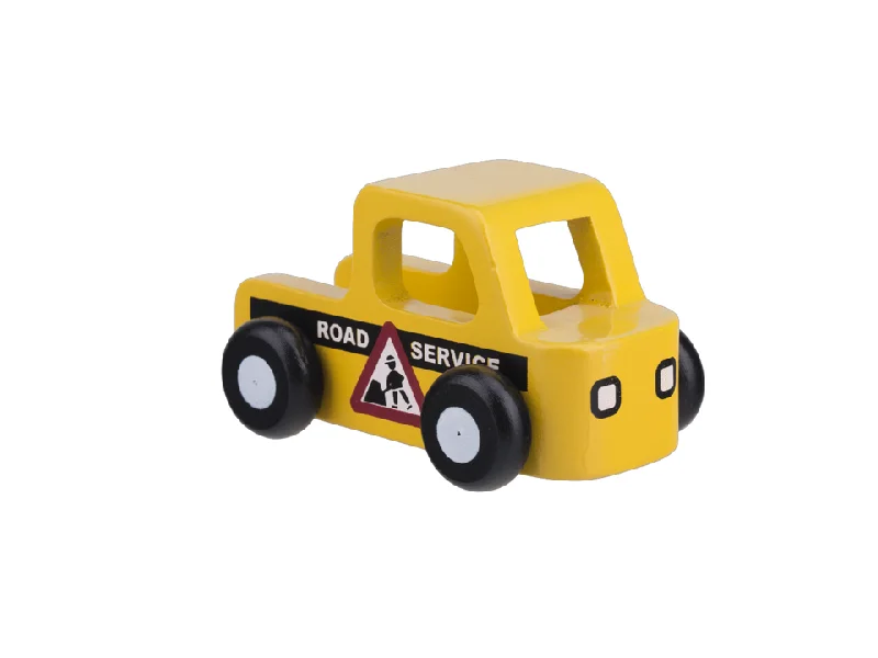 Handmade Wooden ABC Puzzle with Raised Letters for Tactile Learning ExperienceMini Road Service Car - Yellow