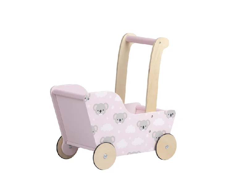 Solid Wood Construction Toy Set with Nuts, Bolts, and Tools for DIY ProjectsModern Dolls Stroller (Pram) Pink koala bear