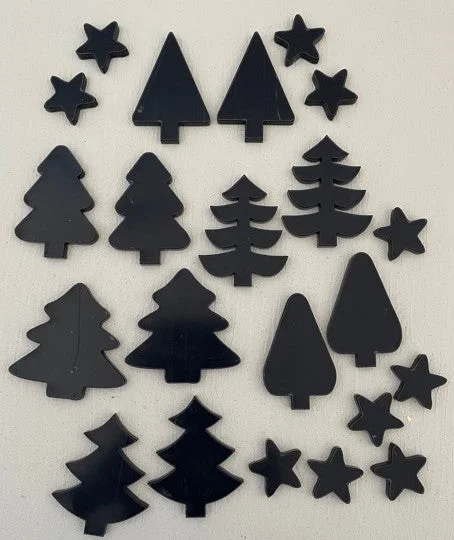 Natural Wooden Easel for Stable Support in Landscape Painting OutdoorsMold Making Acrylic Blanks - 22PC Christmas Trees and Stars