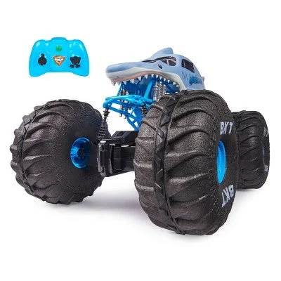 Minecraft Steve Action Figure with Crafting Table and PickaxeMonster Jam Official Mega Megalodon All-Terrain Remote Control Monster Truck with Lights - 1:6 Scale