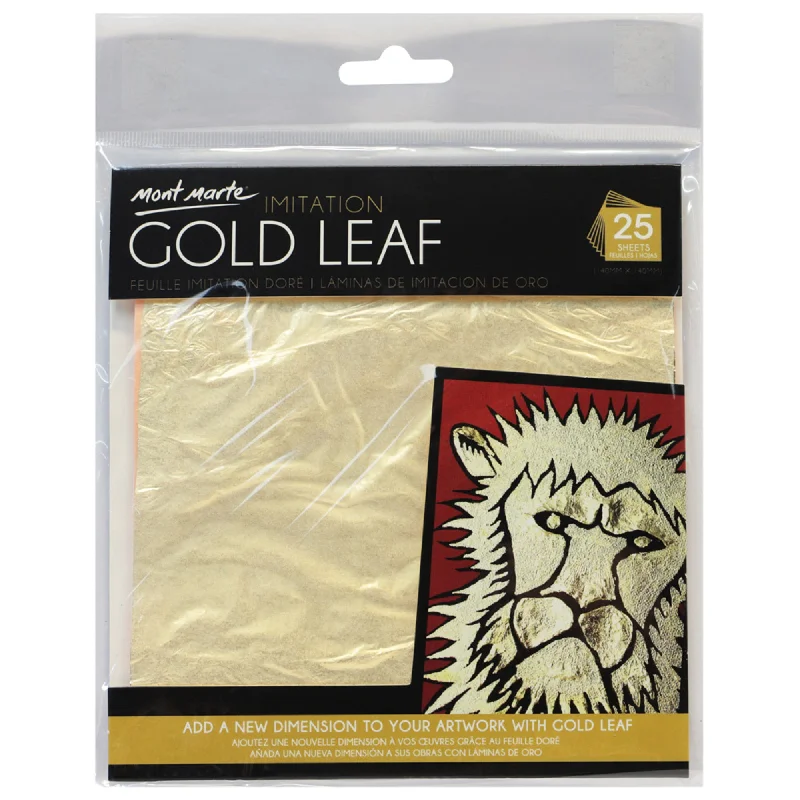 Hand - Made Wooden Painting Apron Hooks for a Rustic Studio LookMont Marte Imitation Leaf Foil 14x14cm 25 Sheets Gold