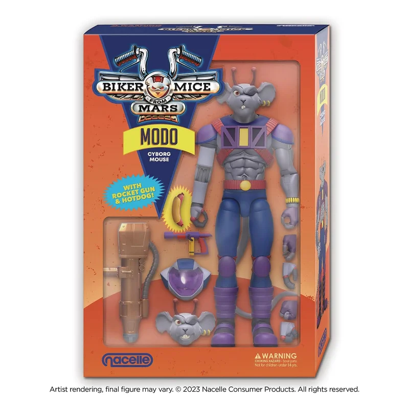 Minecraft Steve Action Figure with Crafting Table and PickaxeNacelle Biker Mice From Mars Modo 7 Inch Action Figure