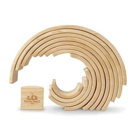 Hand - Carved Wooden Alphabet Blocks for Early Learning and Toddler DevelopmentNatural Wooden Arches