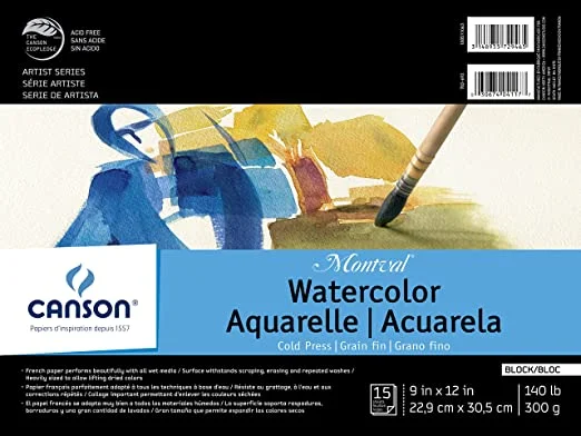 Solid Wood Painting Panels for Acrylic and Watercolor ArtistsPad - W/C Montval 9x12