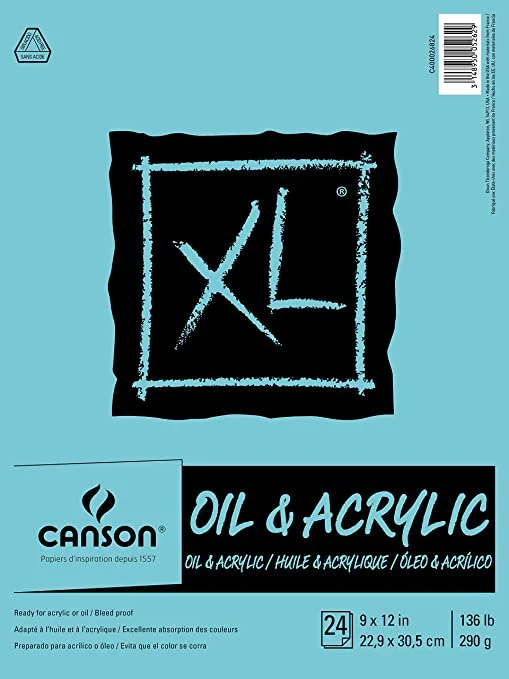 Sustainable Wooden Palette with Deep Wells for Mixing Acrylic PaintsPad - XL Oil & Acrylic 9x12