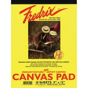 Hand - Carved Wooden Stencils for Intricate Patterns in Handicraft ProjectsPads - Fredrix Canvas 9x12