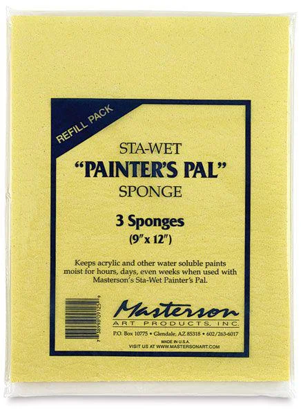 Natural Finish Wooden Picture Frames for Displaying Hand - Painted ArtworksPalette - Sta-Wet Sponge