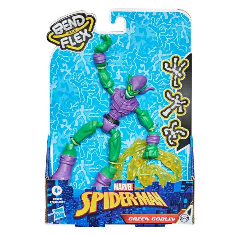 Stranger Things Eleven Action Figure with Psychic - Energy Effect and Demogorgon TargetSpider-Man Bend And Flex Figure Green Goblin