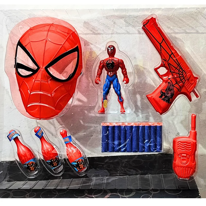 Anime Naruto Uzumaki Action Figure in Sage Mode with Multiple Hand SealsAction Figure Spiderman Set - (3 Bowling Pins)