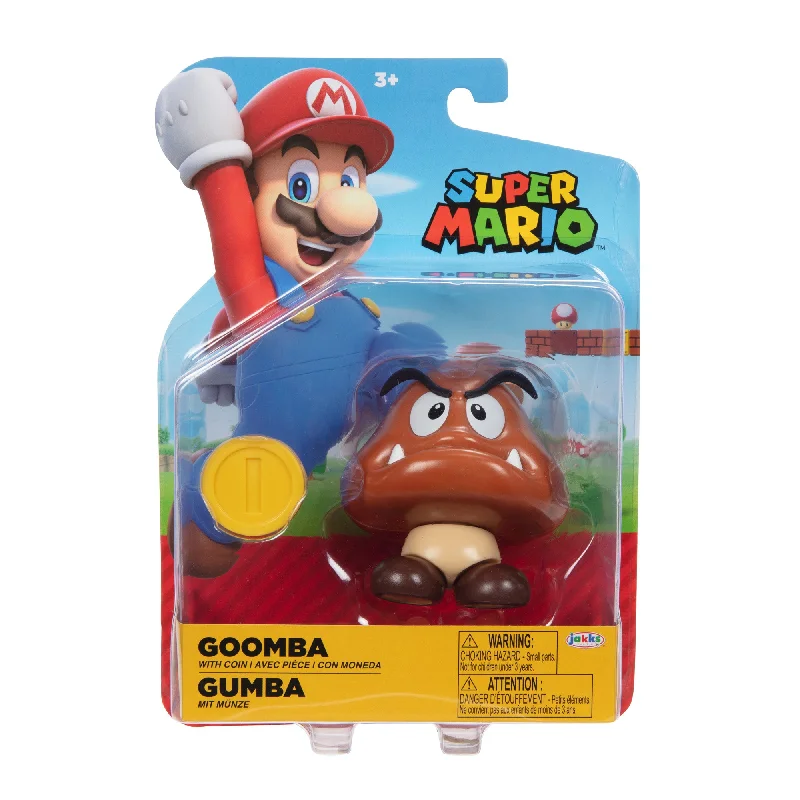 Pokémon Pikachu Action Figure with Electric - Charge LED and Poké BallSuper Mario 10cm Figure Wave 30 Goomba With Coin