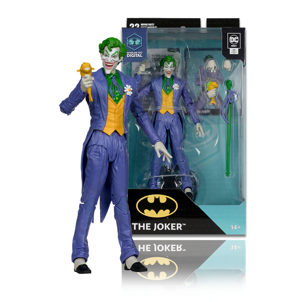 Jurassic World Tyrannosaurus Rex Action Figure with Moving Jaws and Realistic TextureThe Joker (DC: The Silver Age) 7" Figure w/McFarlane Toys Digital Collectible - McFarlane Toys