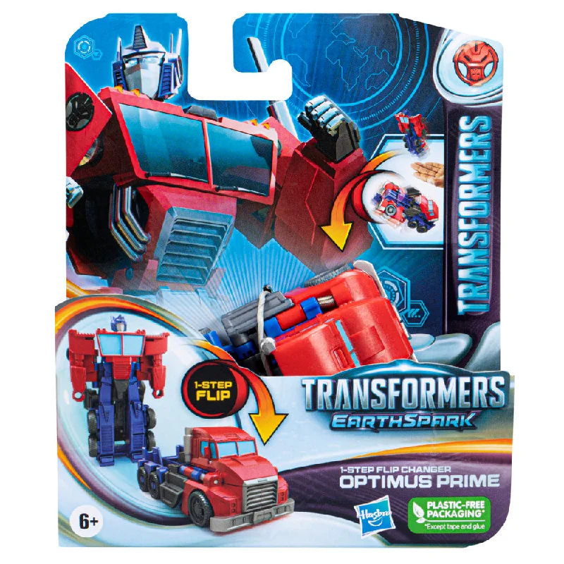 Hello Kitty Action Figure with Bow - Adorned Outfit and Miniature Sanrio ItemsTransformers Earthspark 1-Step Flip Changer - Optimus Prime