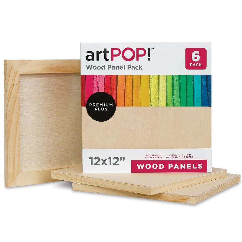 Wooden Embossing Tools Set for Adding Texture to Handmade Greeting CardsWood Panel Pack - 12" x 12", Pkg of 6