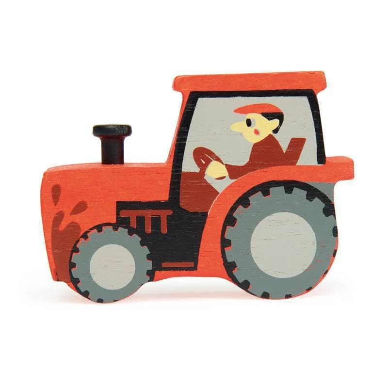 Eco - Friendly Wooden Building Blocks Set with Magnetic Connectors for Creative ConstructionWooden Tractor