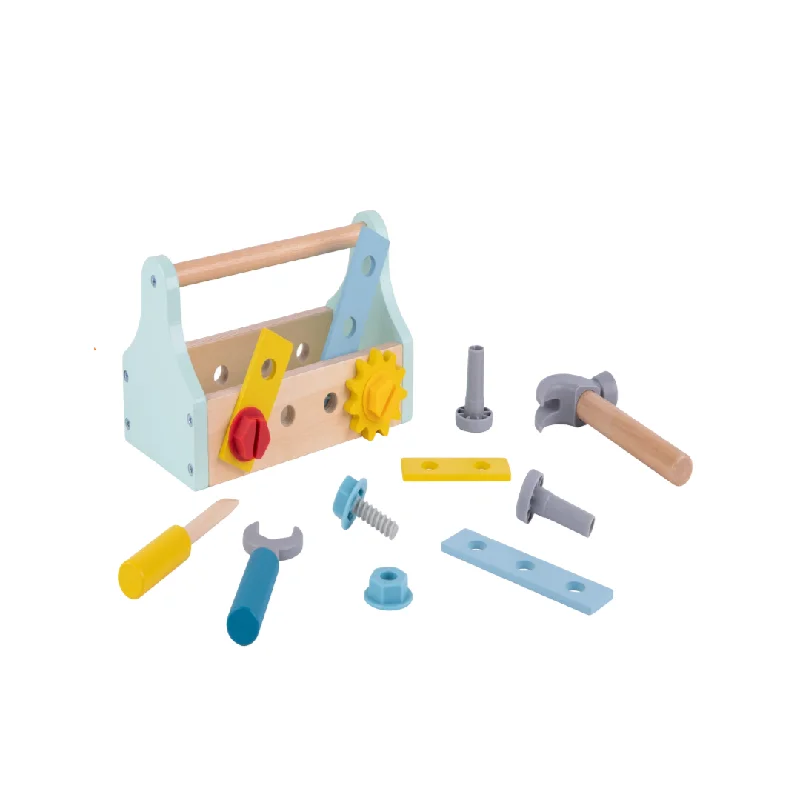 Large - Scale Solid Wood Educational Toys for Group Learning and CollaborationTookyland Take-Along Tool Box