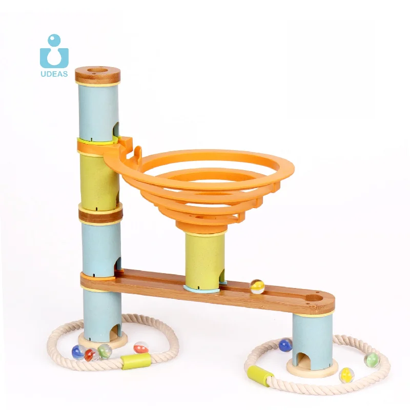 Sustainable Wooden Educational Toys with a Storytelling and Role - Playing SetBamboo Build and Run - Mini Spiral Set