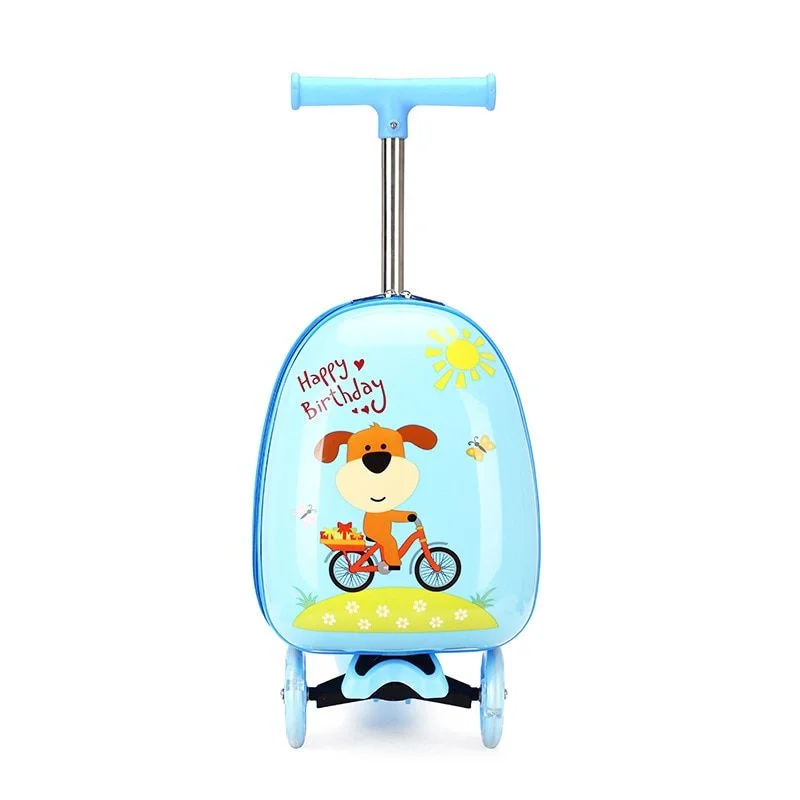 High - Grade Solid Wood Educational Toys for Improving Hand - Eye CoordinationBlue Scooter Luggage