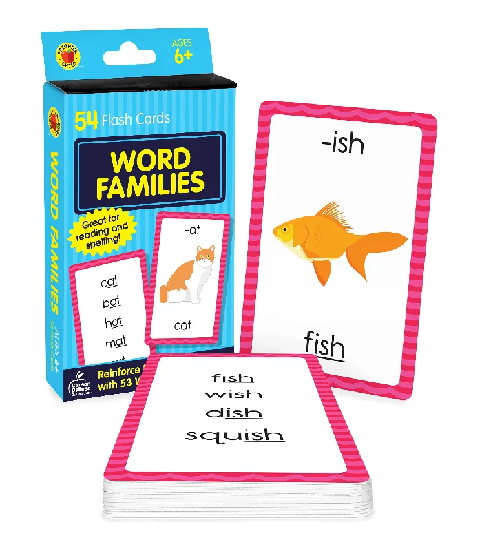 Natural Wood Educational Toys with a Construction and Engineering Play SetCarson Dellosa -Phonics - Word Families / Word Family Reading Flashcards