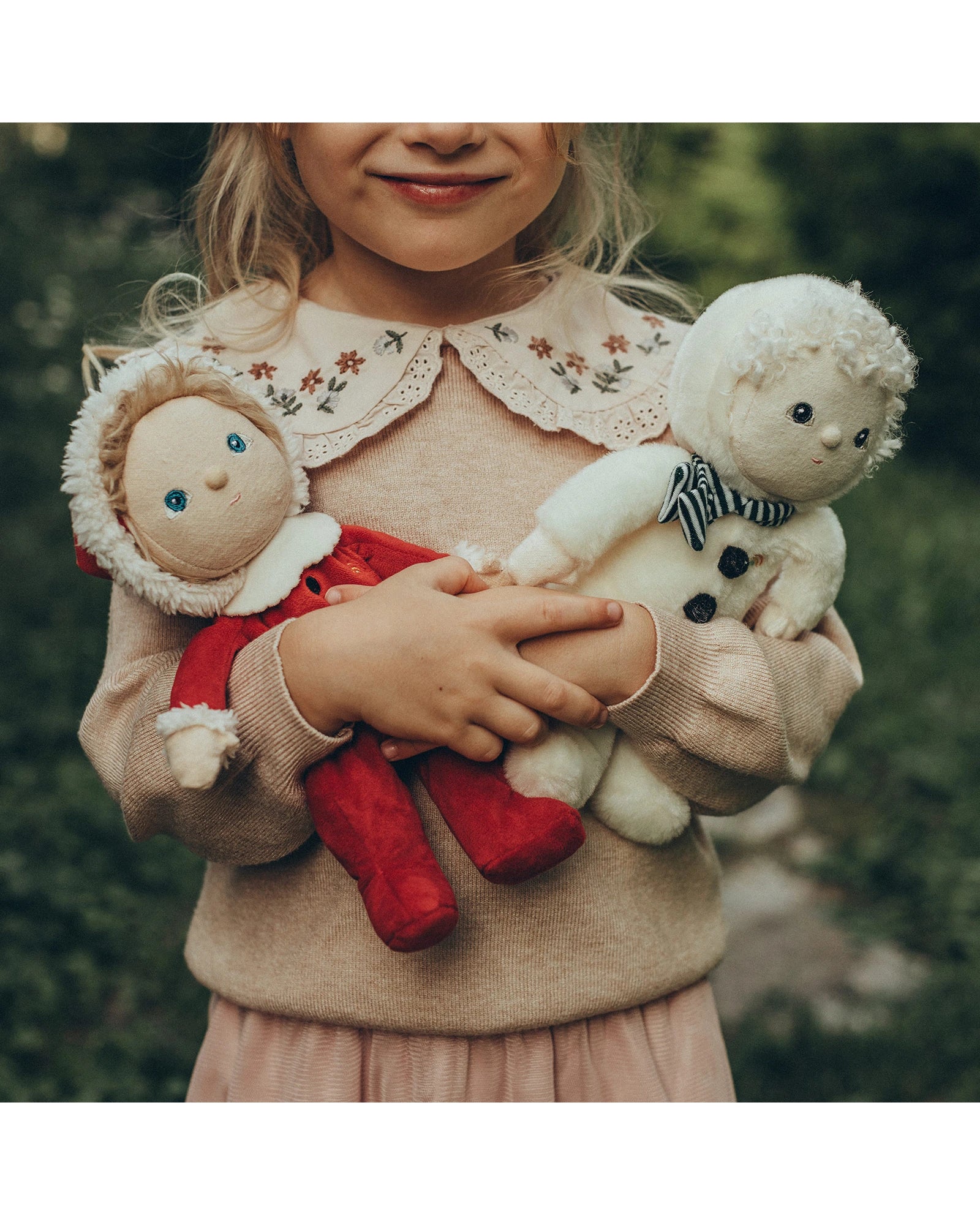 Dolls with Jointed Limbs for Poseability and a Set of Miniature Furniture AccessoriesDinky Dinkum Dolls Sammy Santa