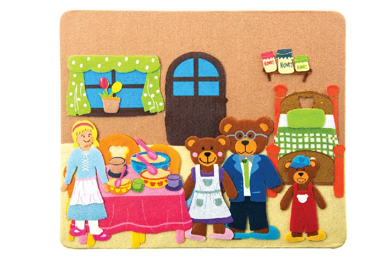 High - Quality Solid Wood Educational Toys for Developing Fine Motor Skills in KidsFelt Creations Goldilocks and the Three Bears