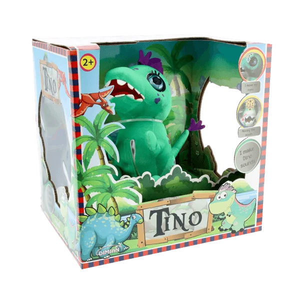 Sustainable Wooden Educational Toys with a Storytelling and Role - Playing SetInteractive Tino Dino WITH THREE FAIRY TALES IN ENGLISH VERSION